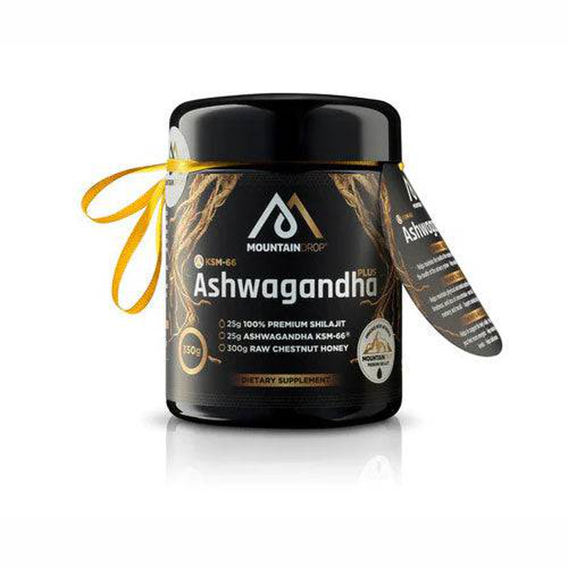 Mountaindrop, shilajit 25G blend with ashwagandha & raw chestnut honey, 330g, , medium-null