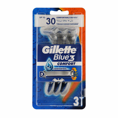 Gillette blue 3 comfort, razor, 3