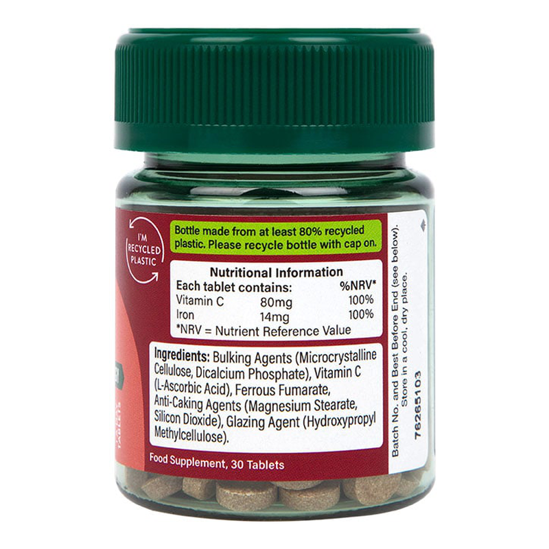 Holland & barrett iron & vitamin c 14mg 30 tablets-null