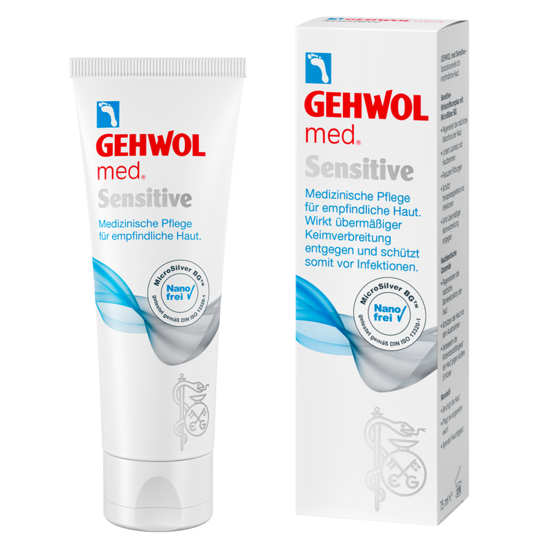 Gehwol med sensitive cream x 75ml - special care for sensitive skin - relieves itching & reduces redness, , medium image number null