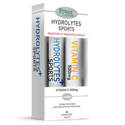 Power health hydrolytes sports 20 effervescent tabs & gift vitamin c 500mg 20 effervescent tabs 1+1, , medium