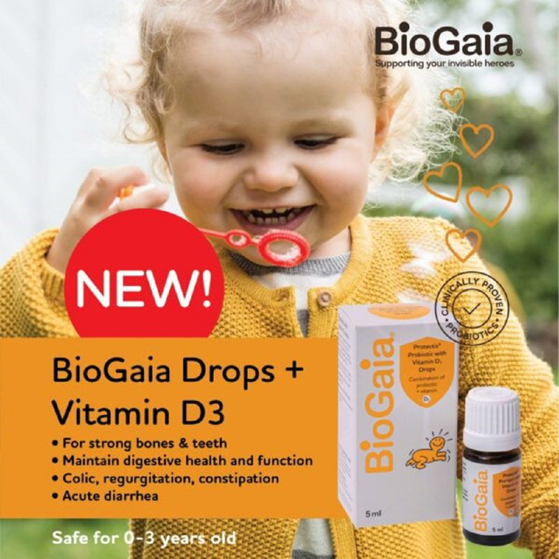 Biogaia pro tectis baby drops +d βρεφικές προβιοτικές σταγόνες για τους κολικούς 5 ml, , medium-null