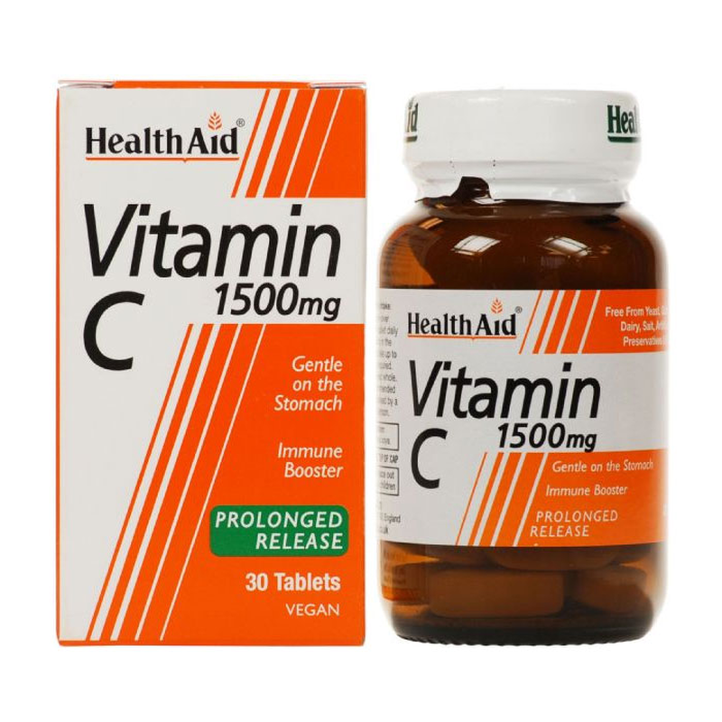 Health aid | vitamin c 1500mg with bioflavonoids | prolonged release &sigma;&upsilon;&mu;&pi;&lambda;ή&rho;&omega;&mu;&alpha; &delta;&iota;&alpha;&tau;&rho;&omicron;&phi;ή&sigmaf; | 30tabs, , medium-null