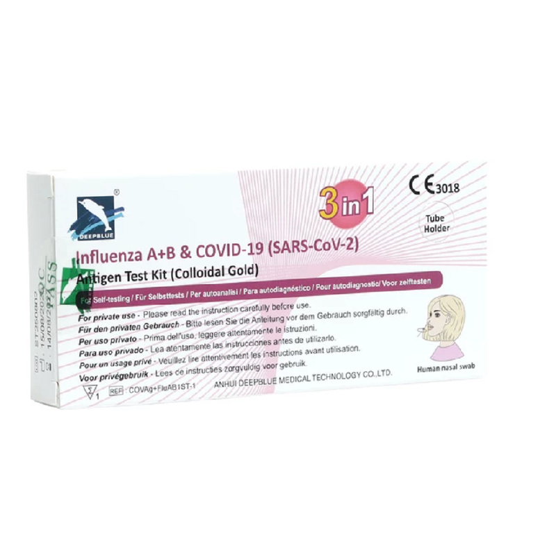 Combo self test covid19&flu a/b(1xpiece) deepblue, , medium-null