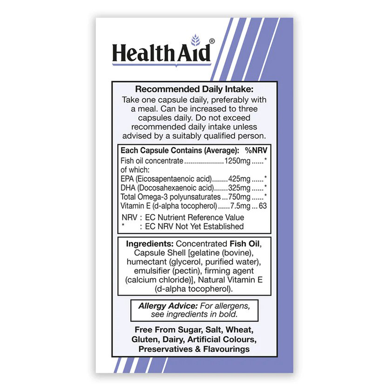 Product image: Health aid omega-3 750mg x 30 tablets - support of cardiovascular, immune & reproductive system, , medium-null
