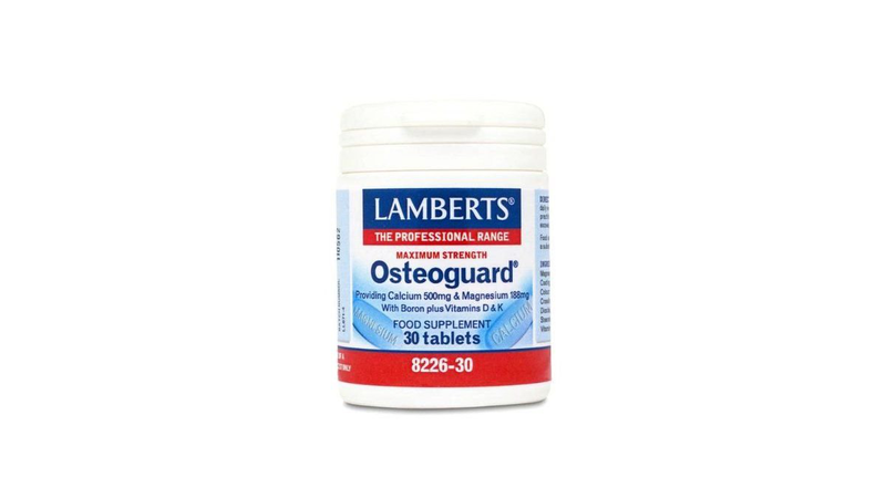 Lamberts osteoguard, calcium 500mg & magnesium 188mg with boron plus vitamin d & k x 30 tablets - for healthy bones, , medium-null