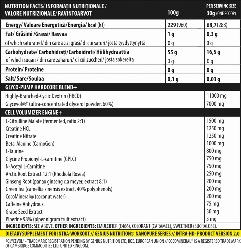 Product image: Intra-hd 750g/24 serv, Genius nutrition-null