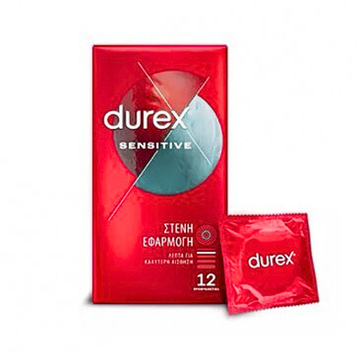 Durex sensitive extra lube condoms x 12 pieces, , medium
