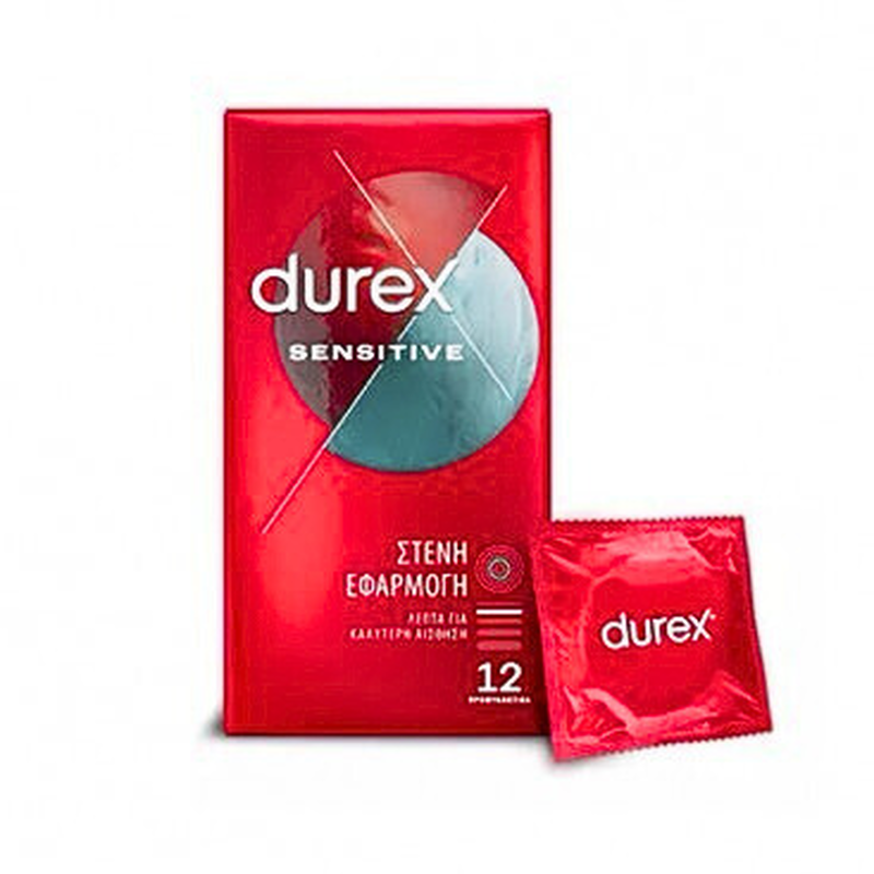 Durex sensitive extra lube condoms x 12 pieces, , medium-null