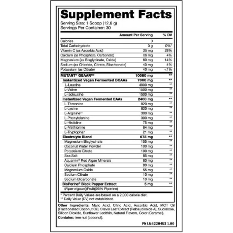 Mutant gear complete essential  amino acids 420grms tropical punch, , medium-null