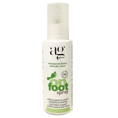 Ag pharm on foot spray, anti- odor. Foot spray against sweat, fungus & odor 100ml, , medium
