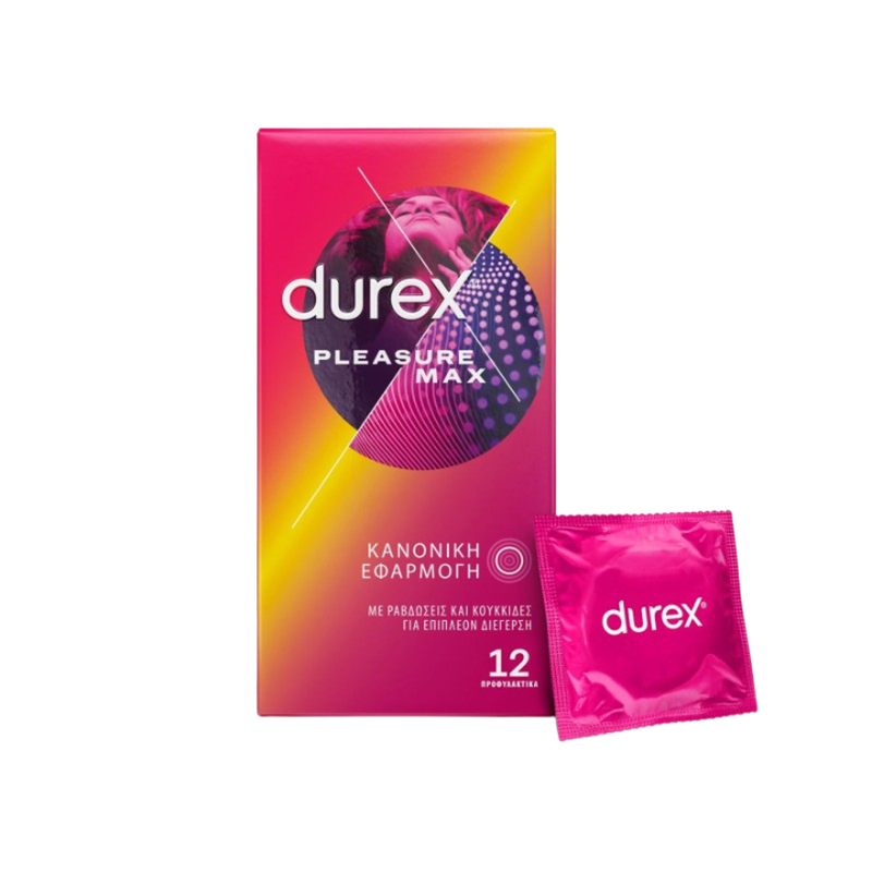 Durex pleasure max condoms 56mm (12pieces), , medium-null