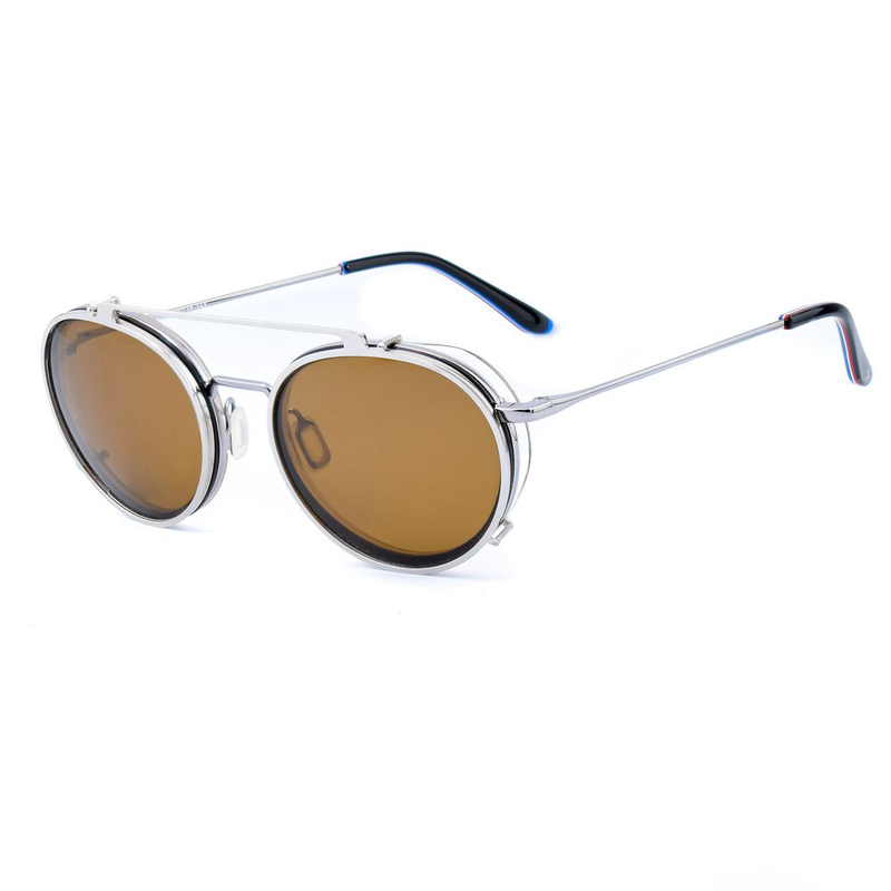 Gray stainless steel glasses (frames)-null