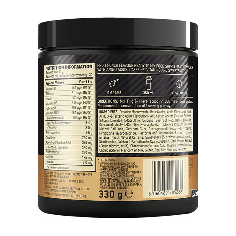 Optimum nutrition gold standard pre workout fruit punch 330g-null