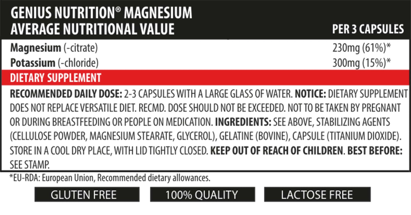 Product image: Magnesium 90caps, Genius nutrition, , medium-null