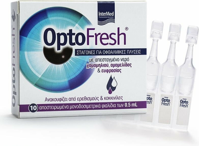 Optofresh eye wash drops 10 ampoules