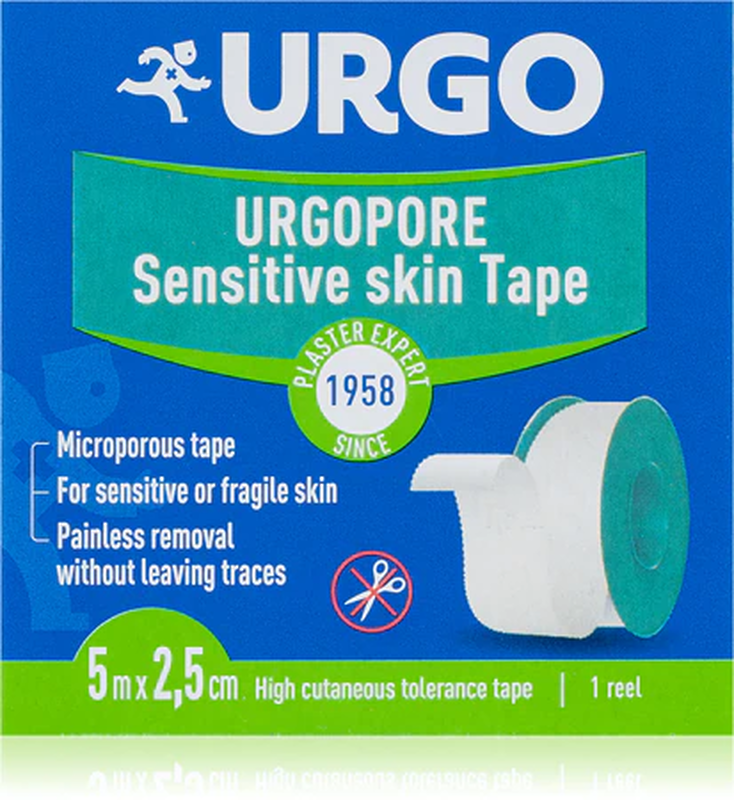 Urgo urgopore sensitive skin, tape, 5mx2,5cm, , medium-null