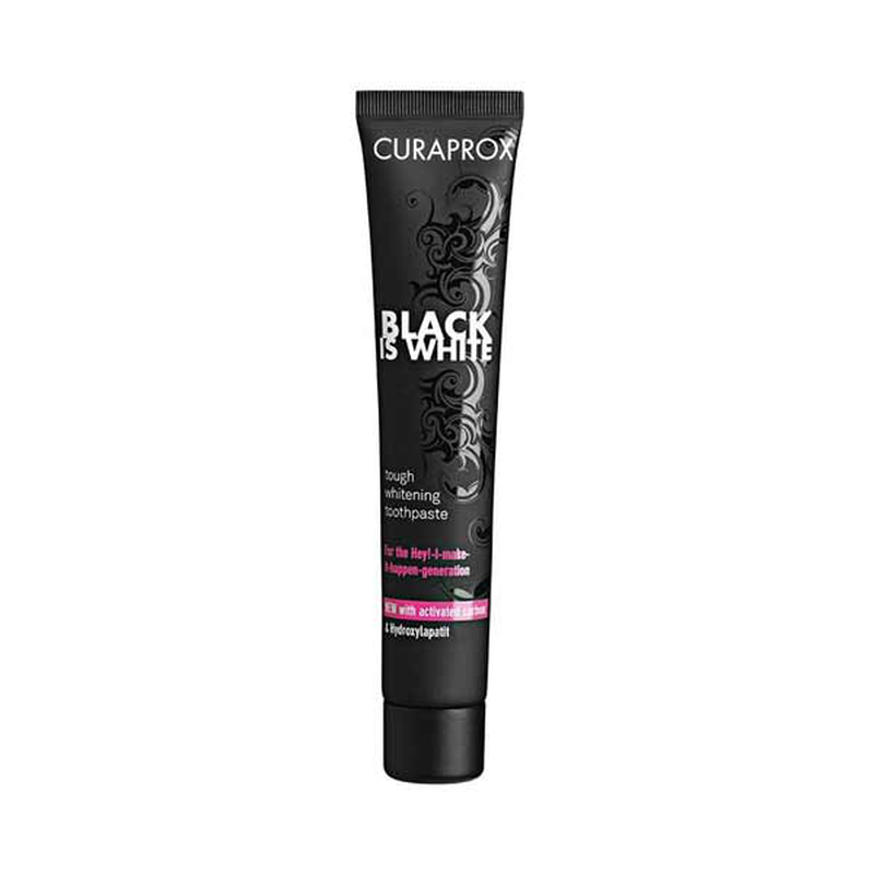 Curaprox black is white charcoal whitening toothpaste lime-mint 90ml, , medium-null