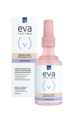 Intermed eva douche baking soda ph 9.0. For effective removal or accumulated vaginal secretions 147ml