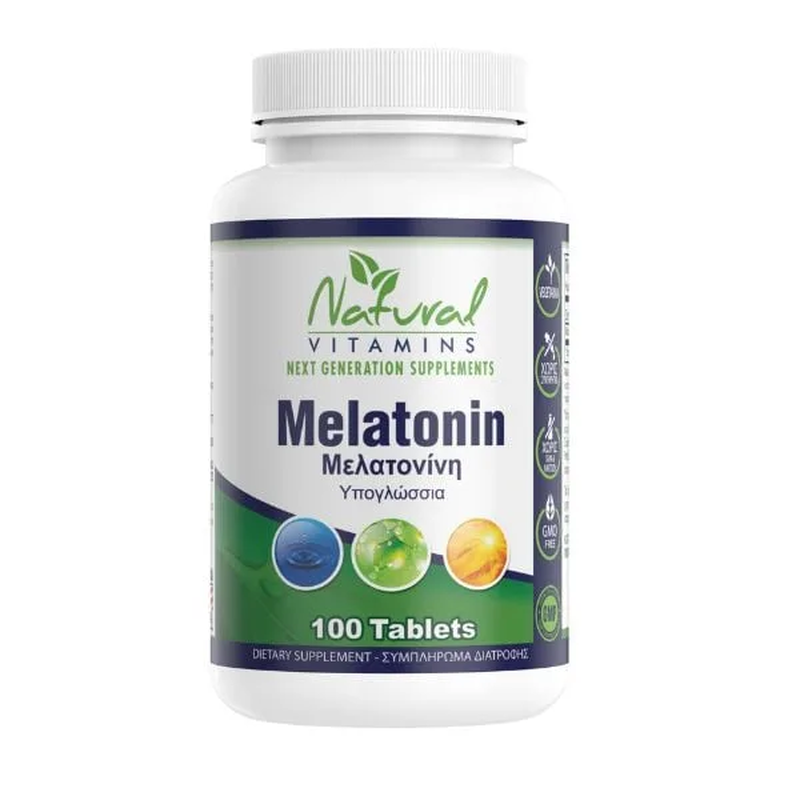 Natural vitamins melatonin, sublingual tablets, 100, , medium-null