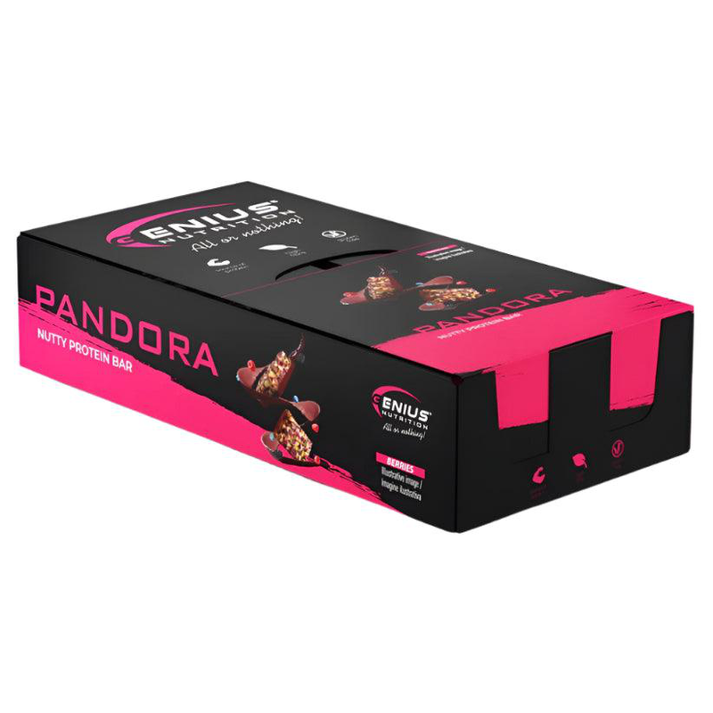 Pandora nutty protein bar 40g (berries), Genius nutrition, , medium-null