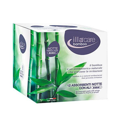 Illa care bamboo overnight pads & wings 12pieces