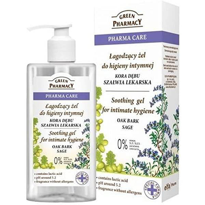 Green pharmacy intimate soothing gel oak bark sage 300ml, , medium