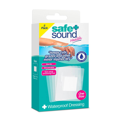 Safe + sound waterproof film dressing x 5pk, .