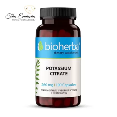 Potassium citrate, 260 mg, 100 capsules, bioherba, , medium