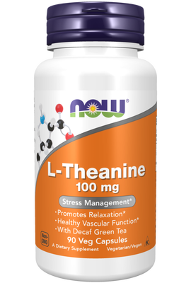 Now foods - l-theanine 100mg x 90 veg capsules, , medium