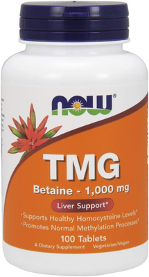 Now foods - tmg betaine (trimethylglycine) liver support x 100 tablets, , medium