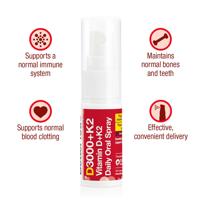 Betteryou dlux vitamin d 3000iu + k2 75μg oral spray x 12ml, , medium image number null