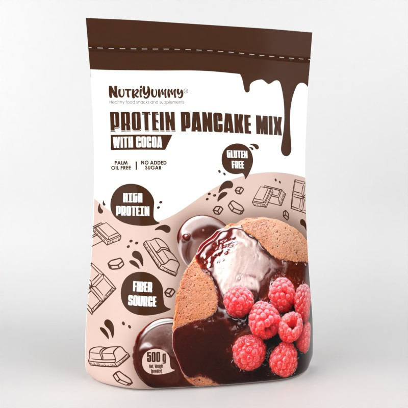 Protein pancake mix-chocolate 500gr, , medium-null