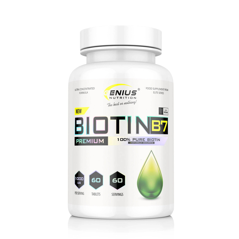 Product image: Biotin b7 60 tabs/60 serv, Genius nutrition, , medium-null