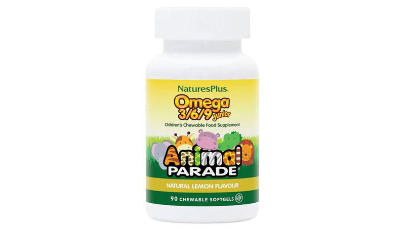Natures plus animal parade omega 3/6/9 junior 90 lemon flavor softgels, , medium-null