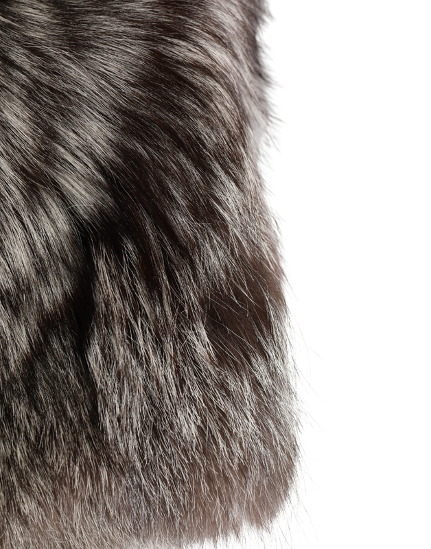 Brown faux fur whole head wrap capello hat-null