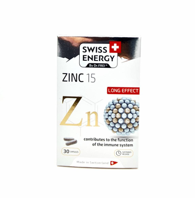 Swiss energy zinc 15 long effect x 30 capsules, , medium