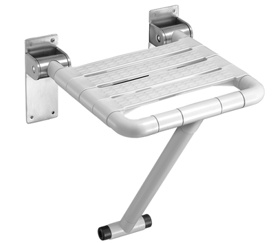 White abs foldable shower seat, , medium