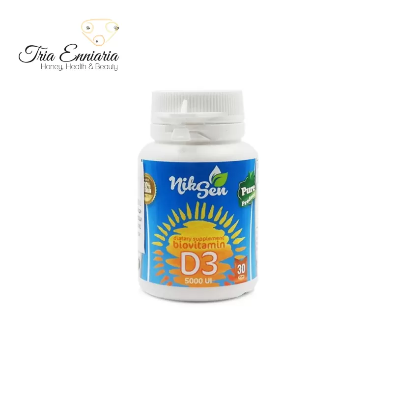 Product image: Vitamin d3, 5000 iu, niksen, 30 tablets, , medium-null