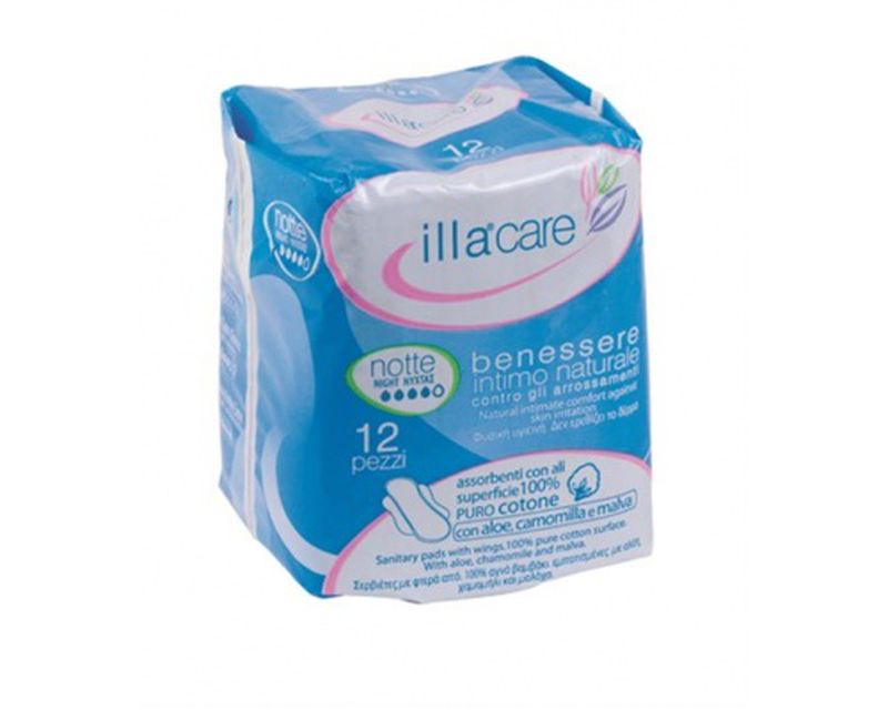 Illa care sanitary pads with wings night, sanitary pads, 12, , medium-null