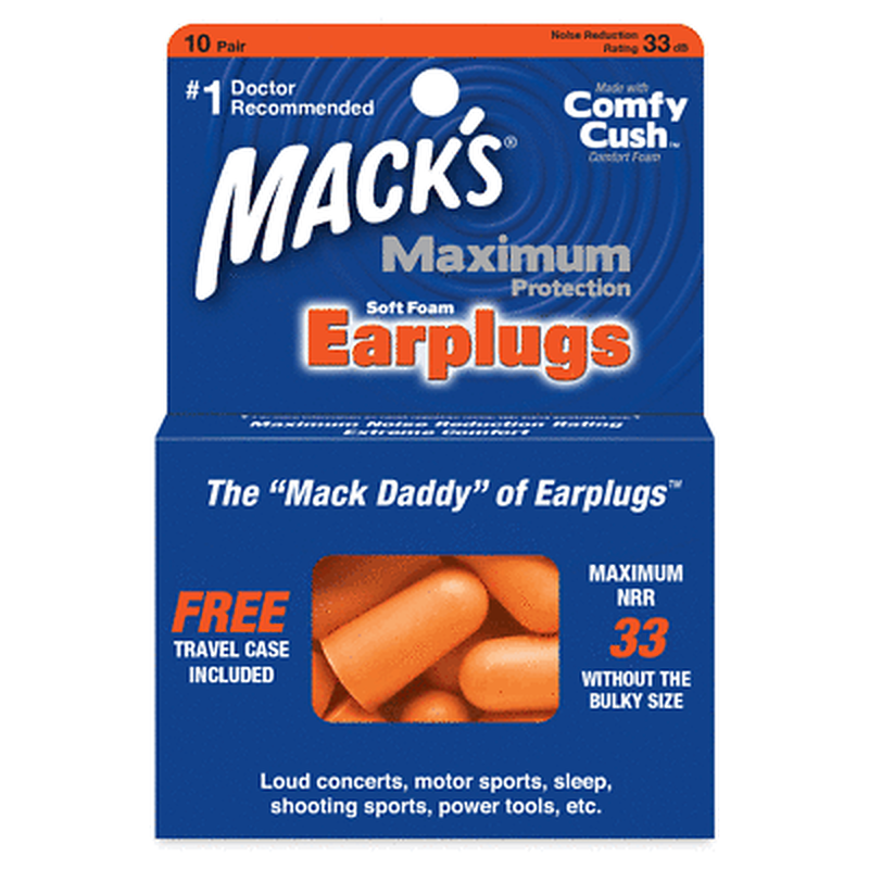 Macks maximun protection soft foam, ear plugs, 10pairs, , medium-null