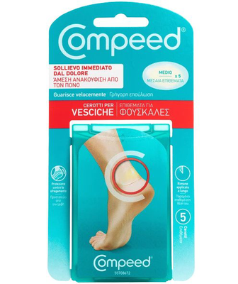Compeed blister plaster medium size 5 plasters