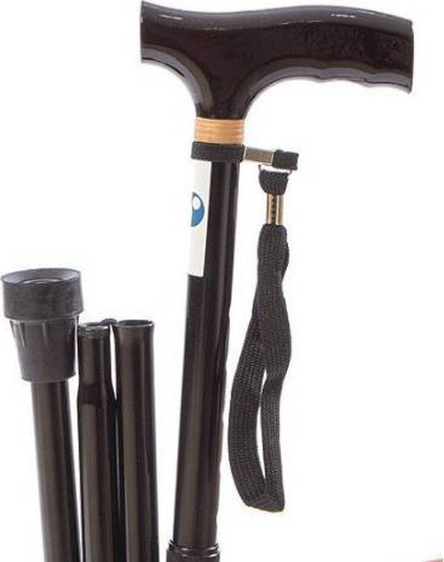 Anatomic help walking black stick, , medium-null