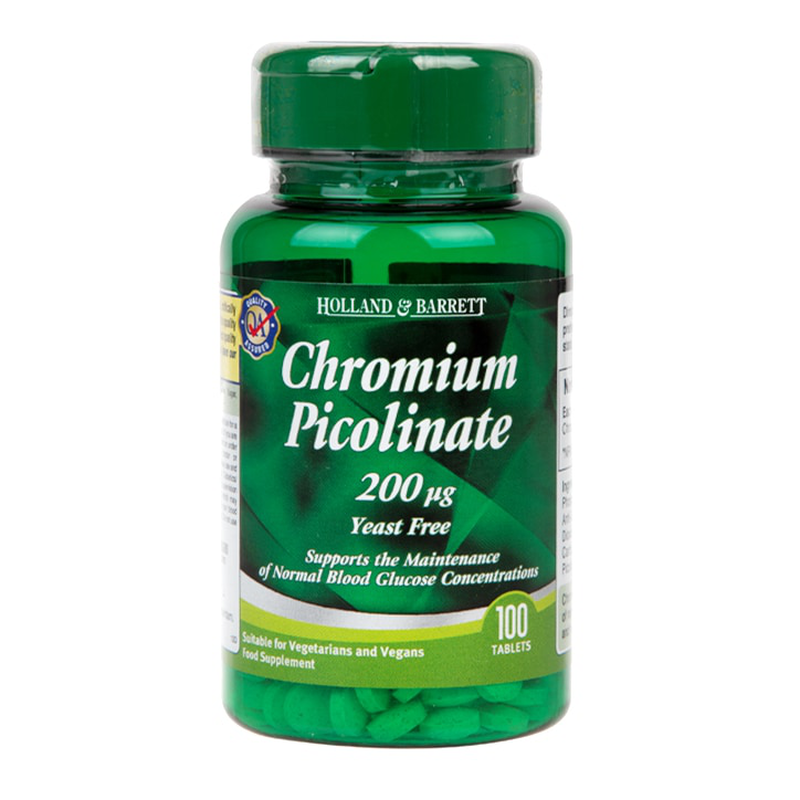 Holland & barrett chromium picolinate tablets 200ug-null