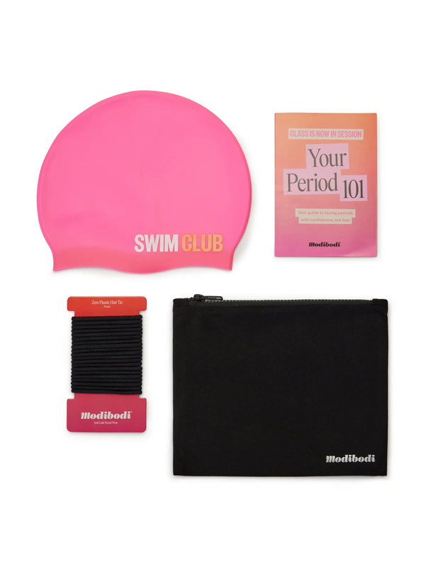 Teen active period kit with swimwear racerback one piece-null