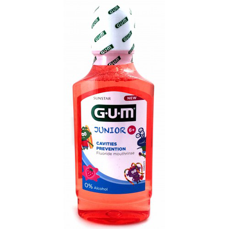 Gum junior fluoride 300ml mouthwash 6+, , medium-null