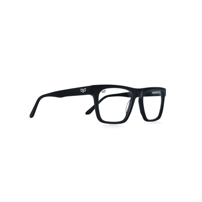 OJO personal style handmade square black frame and temples and demo lenses
