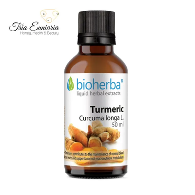 Turmeric, herbal tincture, 50 ml, bioherba, , medium