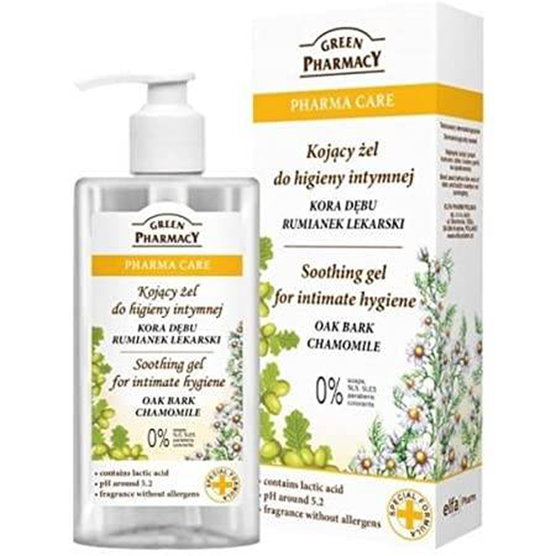 Green pharmacy intimate soothing gel oak bark chamomile 300ml, , medium-null