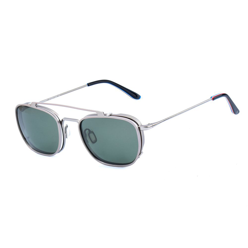 Gray stainless steel glasses (frames)-null